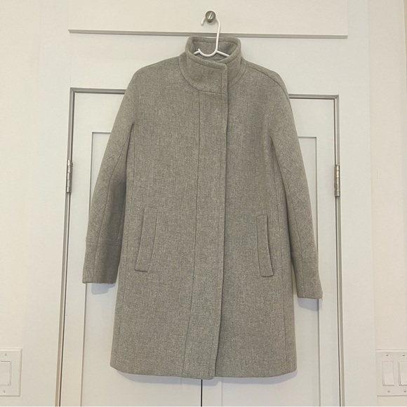 J.Crew Stadium-Cloth Cocoon Coat in Heather Grey Size 2 - Picture 3 of 15